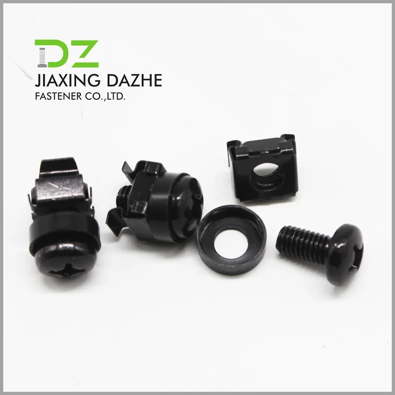 Black Pan Head Machine Screw With Nut And Washer